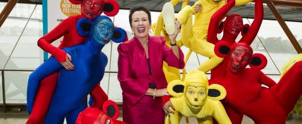 Lord Mayor Clover Moore and Barrel of Monkeys performers 620×256