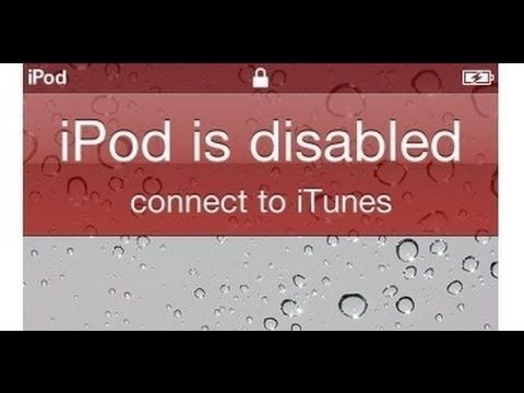ipod disabled