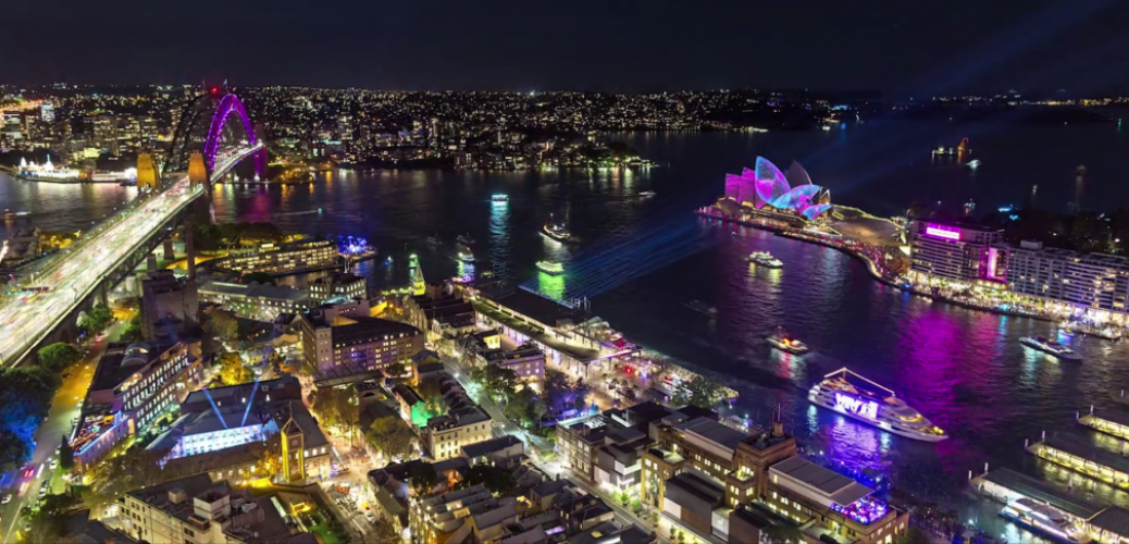 vivid sydney 2018 dates lights on background