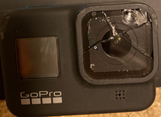 Broken GoPro Hero 10 Camera Outer Glass 01